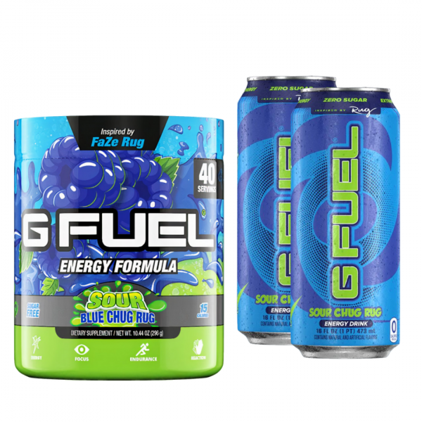 G Fuel Sour Blue Chug Rug Bundle