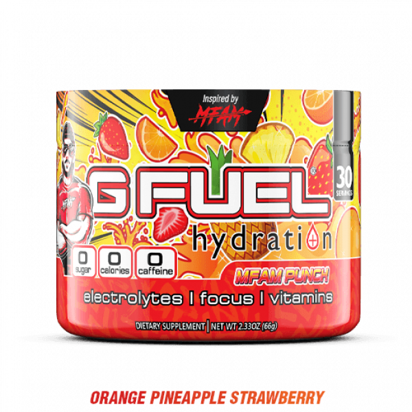 G FUEL MFAM Punch (strawberry, pineapple, orange, Caffeine free)