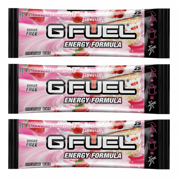 G FUEL Strawberry Shortcake - 3x 7g packs