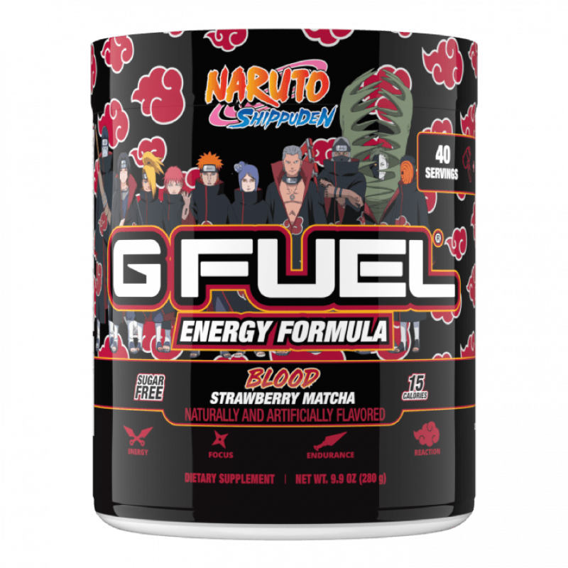 G FUEL Naruto Akatsuki Blood Strawberry Matcha