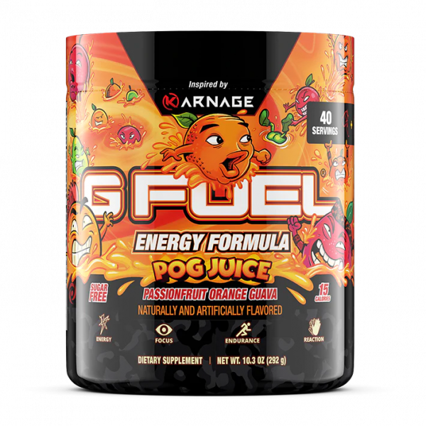 G FUEL Karnage Pog Juice (passionfruit, orange, guava)