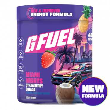 G FUEL Miami Nights 2.0 (strawberry, coconut, pineapple) G FUEL Miami Nights 2.0 (strawberry, coconut, pineapple)