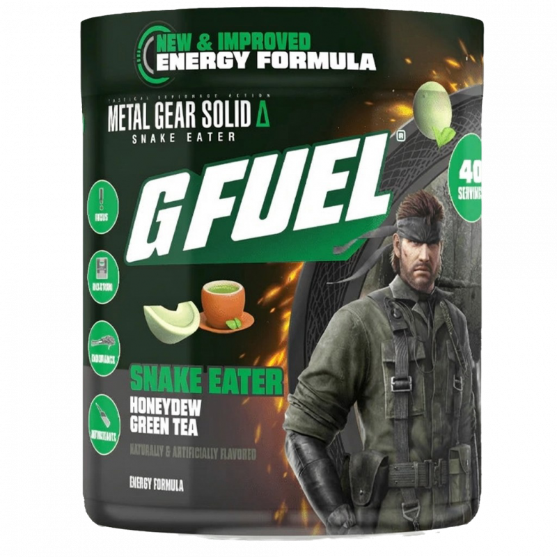 G FUEL Snake Eater 2.0 (Honeydew Green Tea) G FUEL Snake Eater 2.0 (Honeydew Green Tea)
