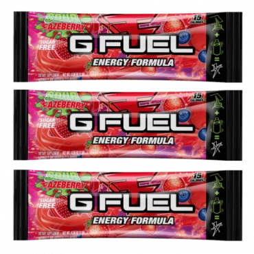 G FUEL Sour Fazeberry  (sour pomegranate, strawberry, acai berries) - 3x 7g packs