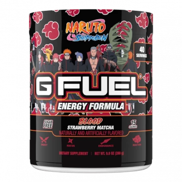G FUEL Naruto Akatsuki Blood Strawberry Matcha